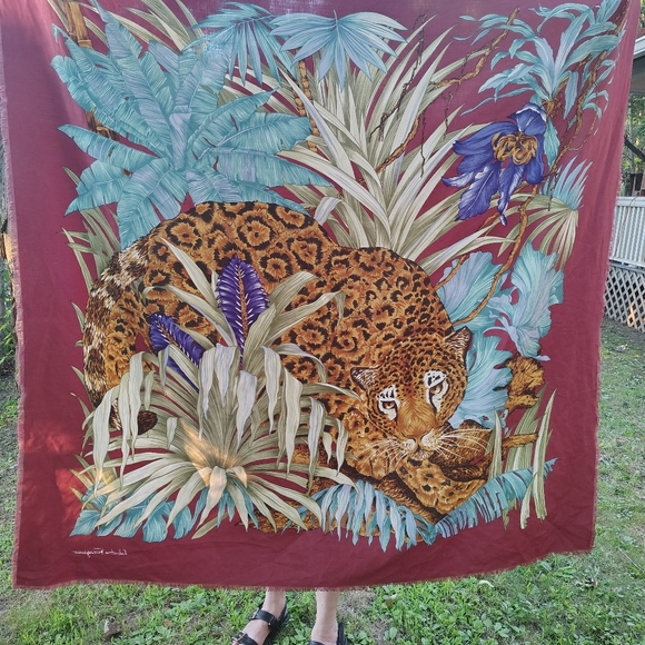 Vintage AUTHENTIC Salvatore Ferragamo Scarf Wrap multicolor 52 inch - Picture 6 of 7